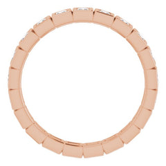 14K Rose 1/2 CTW Natural Diamond Eternity Band Size 5