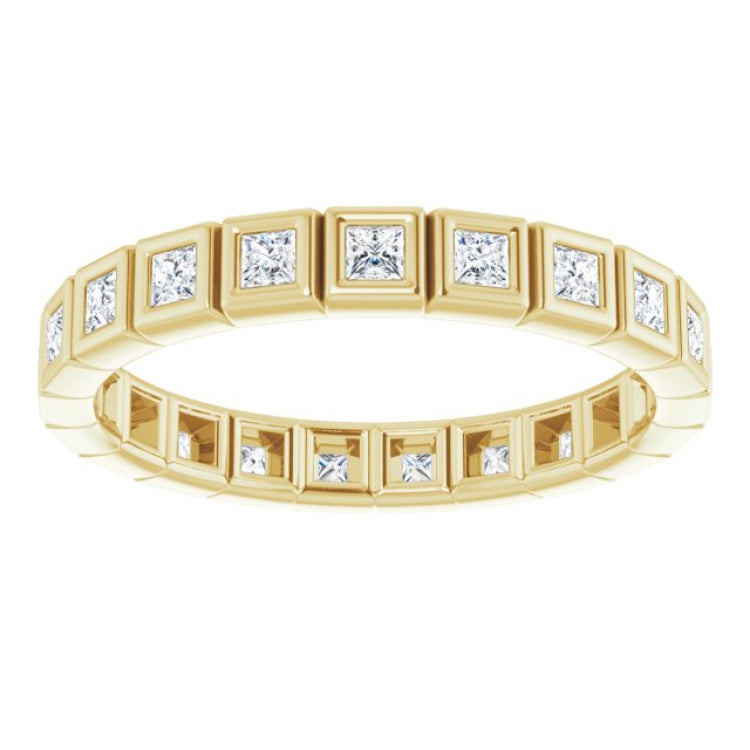 14K Yellow 1/2 CTW Natural Diamond Eternity Band Size 5