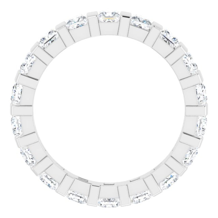 14K White 1 5/8 CTW Natural Diamond Eternity Band Size 5