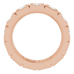 14K Rose 2 CTW Natural Diamond Eternity Band Size 5