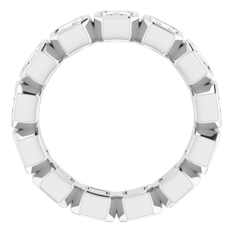 14K White 2 CTW Natural Diamond Eternity Band Size 5