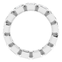 14K White 2 CTW Natural Diamond Eternity Band Size 5