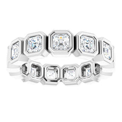 14K White 2 CTW Natural Diamond Eternity Band Size 5