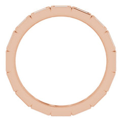 14K Rose 1/3 CTW Natural Diamond Eternity Band Size 5