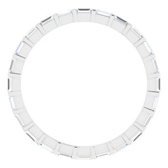 14K White 1/3 CTW Natural Diamond Eternity Band Size 5