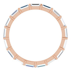 14K Rose 5/8 CTW Natural Diamond Eternity Band Size 5