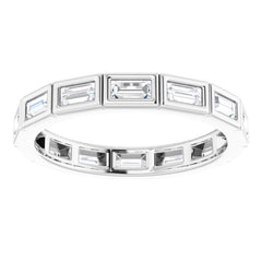 14K White 1/2 CTW Natural Diamond Eternity Band Size 5