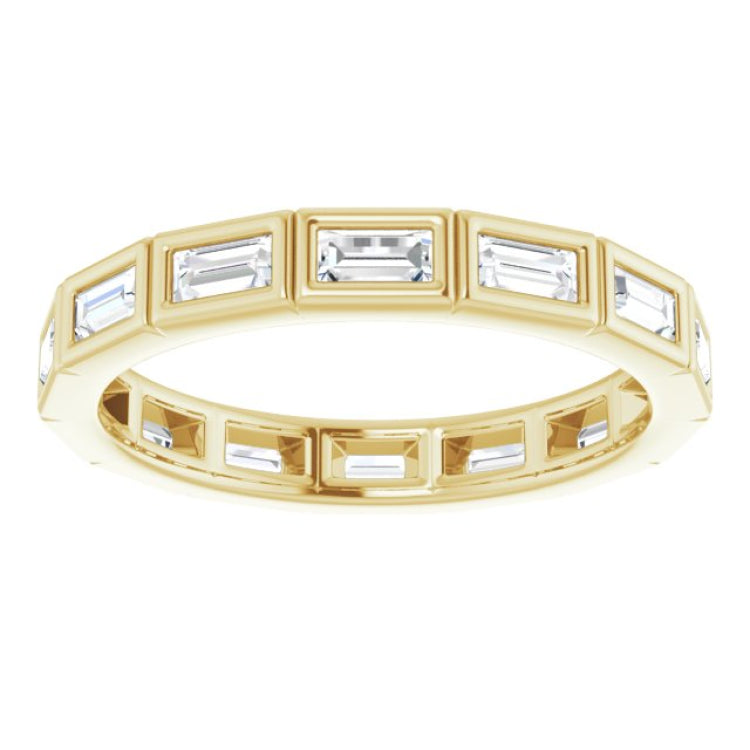 14K Yellow 1/2 CTW Natural Diamond Eternity Band Size 5