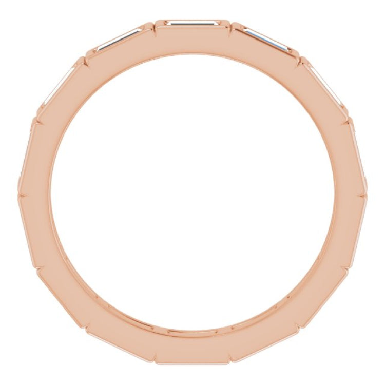 14K Rose 1/2 CTW Natural Diamond Eternity Band Size 5