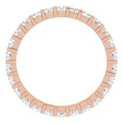 14K Rose 7/8 CTW Natural Diamond Eternity Band Size 5