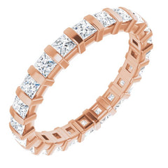 14K Rose 1 1/8 CTW Natural Diamond Eternity Band Size 5