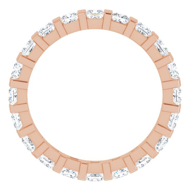 14K Rose 1 1/2 CTW Natural Diamond Eternity Band Size 5