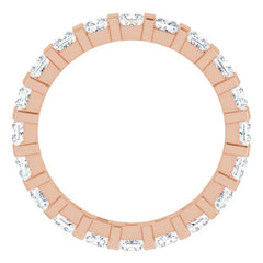 14K Rose 1 1/2 CTW Natural Diamond Eternity Band Size 5