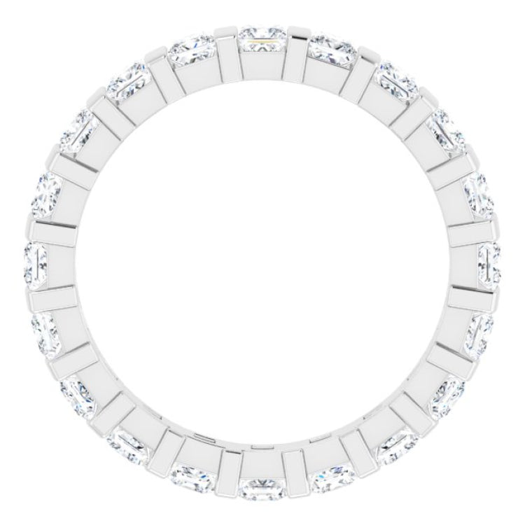 14K White 1 1/2 CTW Natural Diamond Eternity Band Size 5