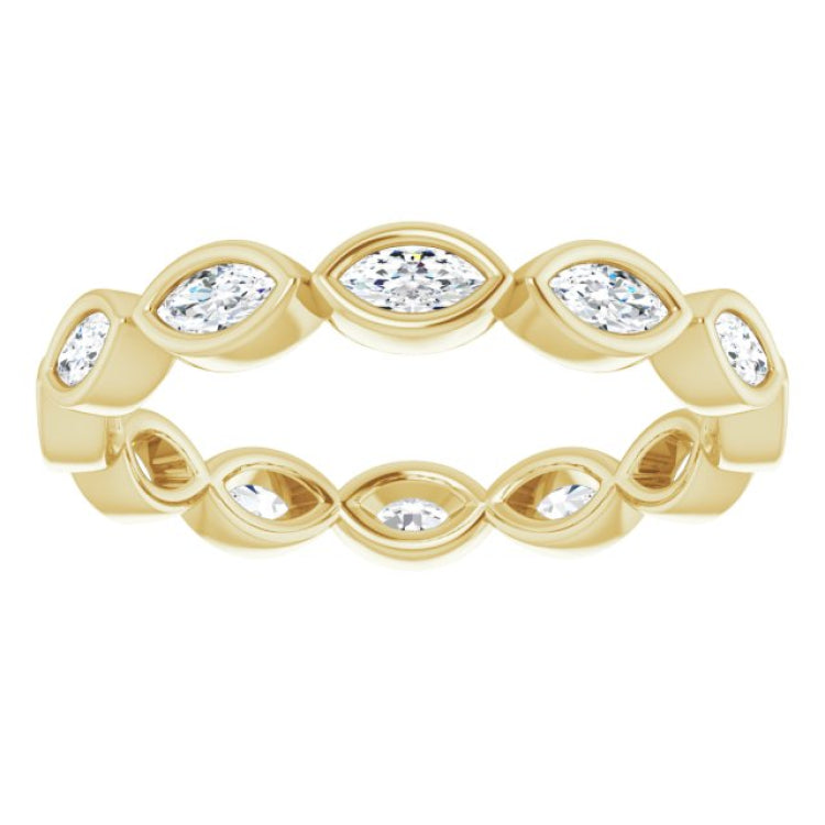 14K Yellow 1/2 CTW Natural Diamond Eternity Band Size 5