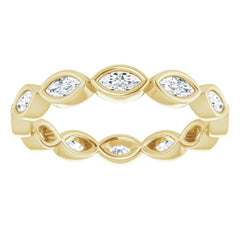 14K Yellow 1/2 CTW Natural Diamond Eternity Band Size 5
