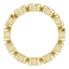 14K Yellow 1 1/5 CTW Natural Diamond Eternity Band Size 5