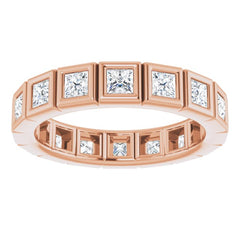14K Rose 1 1/8 CTW Natural Diamond Eternity Band Size 5
