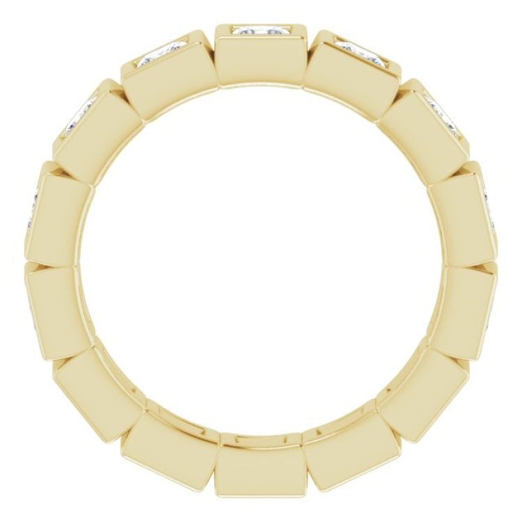 14K Yellow 1 1/3 CTW Natural Diamond Eternity Band Size 5