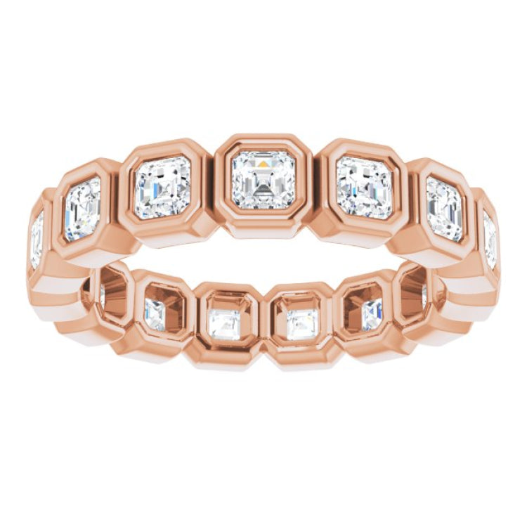 14K Rose 1 3/8 CTW Natural Diamond Eternity Band Size 5