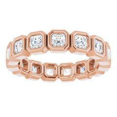 14K Rose 1 3/8 CTW Natural Diamond Eternity Band Size 5