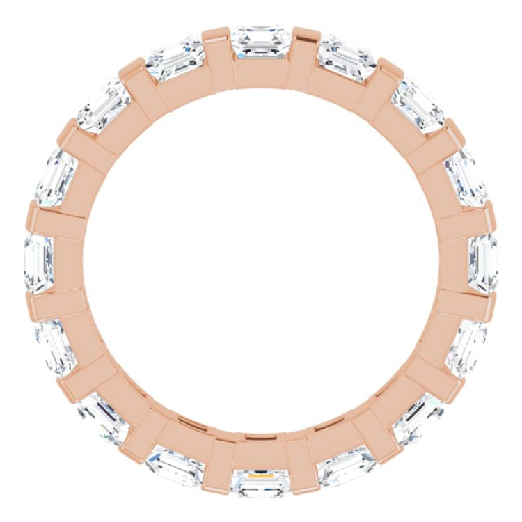 14K Rose 2 1/2 CTW Natural Diamond Eternity Band Size 6