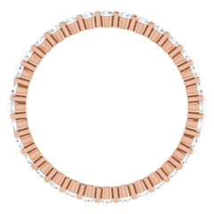 14K Rose 1/2 CTW Natural Diamond Eternity Band Size 6