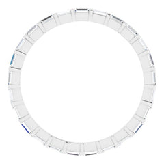 14K White 1/3 CTW Natural Diamond Eternity Band Size 6