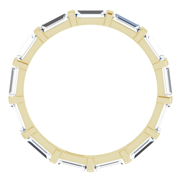 14K Yellow 1 1/6 CTW Natural Diamond Eternity Band Size 6