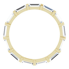 14K Yellow 1 1/6 CTW Natural Diamond Eternity Band Size 6