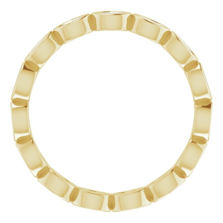 14K Yellow 1/2 CTW Natural Diamond Eternity Band Size 6