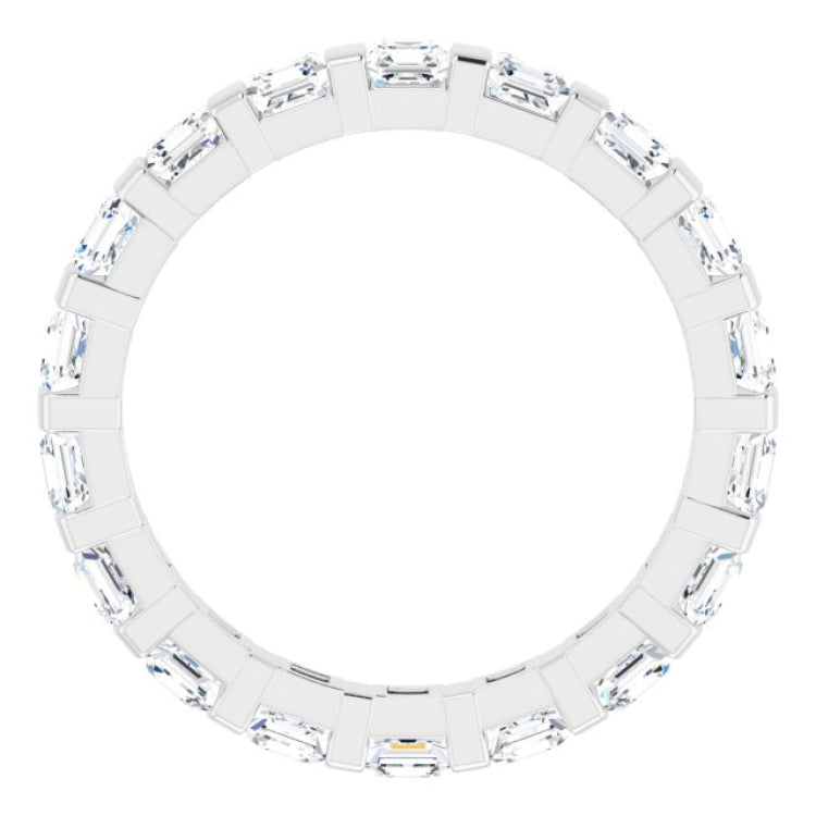 14K White 1 3/4 CTW Natural Diamond Eternity Band Size 6