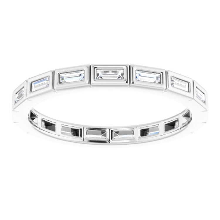 14K White 1/3 CTW Natural Diamond Eternity Band Size 6