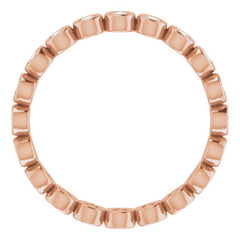 14K Rose 3/8 CTW Natural Diamond Eternity Band Size 6