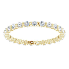 14K Yellow 1/2 CTW Natural Diamond Eternity Band Size 6