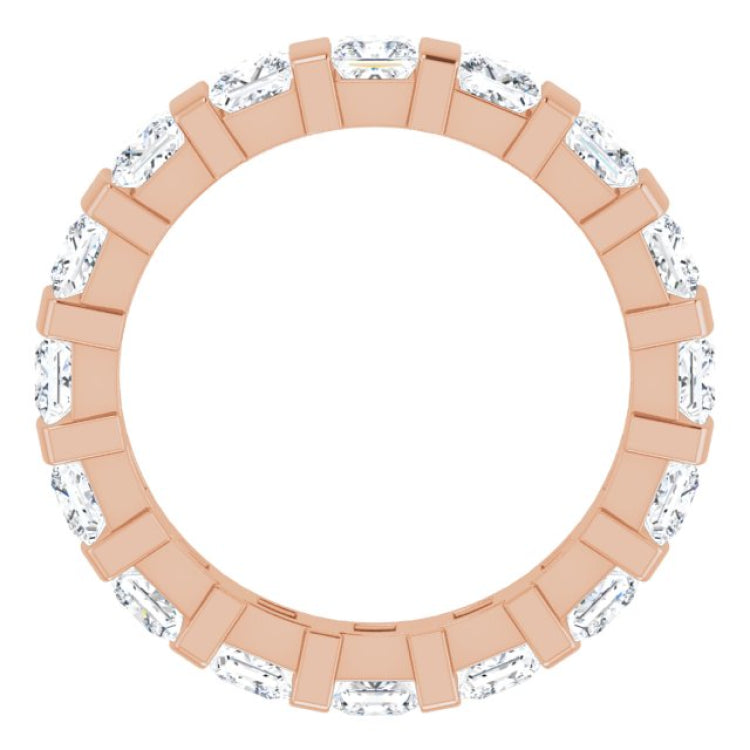 14K Rose 2 1/2 CTW Natural Diamond Eternity Band Size 6