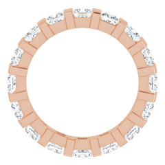 14K Rose 2 1/2 CTW Natural Diamond Eternity Band Size 6