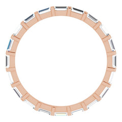 14K Rose 3/8 CTW Natural Diamond Eternity Band Size 6