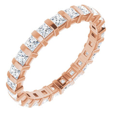 14K Rose 1 1/6 CTW Natural Diamond Eternity Band Size 6