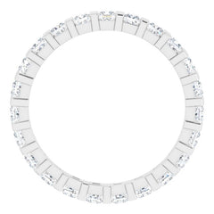 14K White 1 1/6 CTW Natural Diamond Eternity Band Size 6