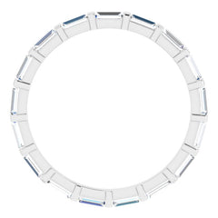 14K White 5/8 CTW Natural Diamond Eternity Band Size 6