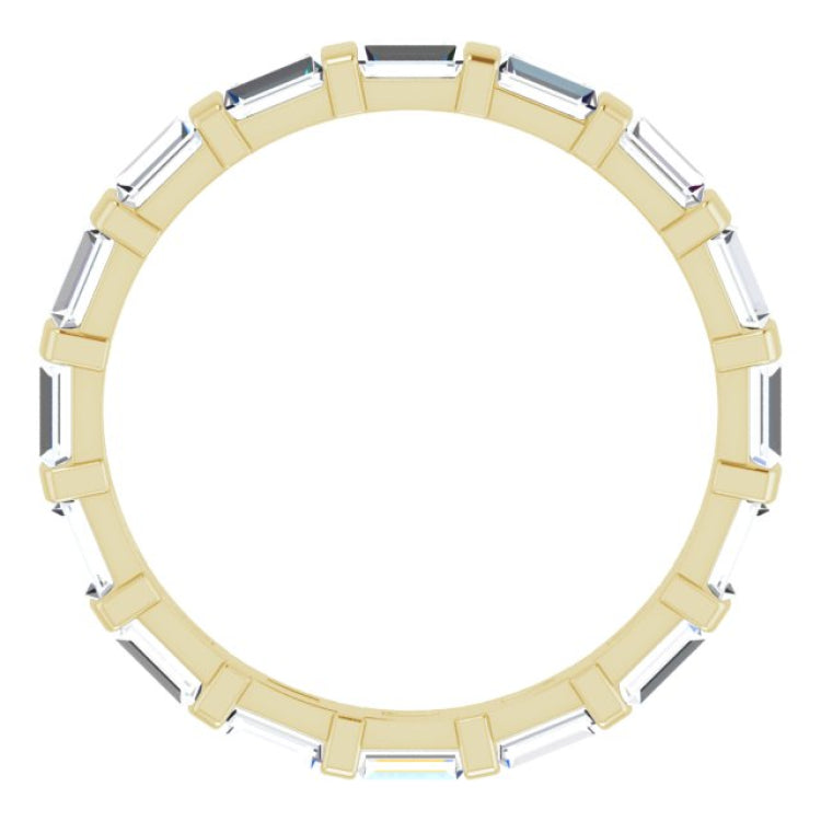 14K Yellow 1 1/3 CTW Natural Diamond Eternity Band Size 6