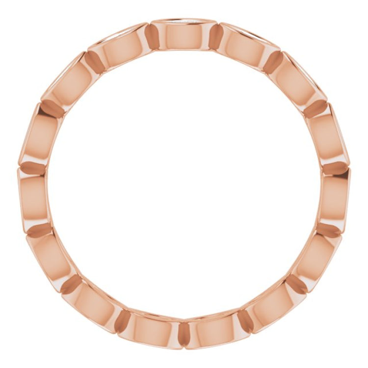 14K Rose 1/2 CTW Natural Diamond Eternity Band Size 6