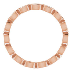 14K Rose 1/2 CTW Natural Diamond Eternity Band Size 6