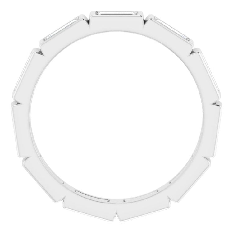 14K White 1 CTW Natural Diamond Eternity Band Size 6