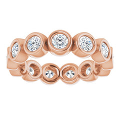 14K Rose 1 1/3 CTW Natural Diamond Eternity Band Size 6
