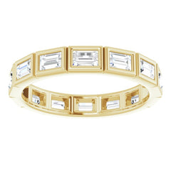 14K Yellow 1 1/6 CTW Natural Diamond Eternity Band Size 6