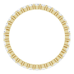 14K Yellow 1/2 CTW Natural Diamond Eternity Band Size 6