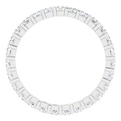 14K White 7/8 CTW Natural Diamond Eternity Band Size 6