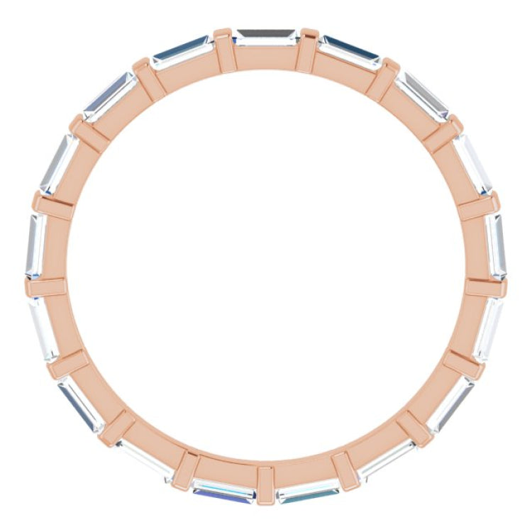 14K Rose 5/8 CTW Natural Diamond Eternity Band Size 6